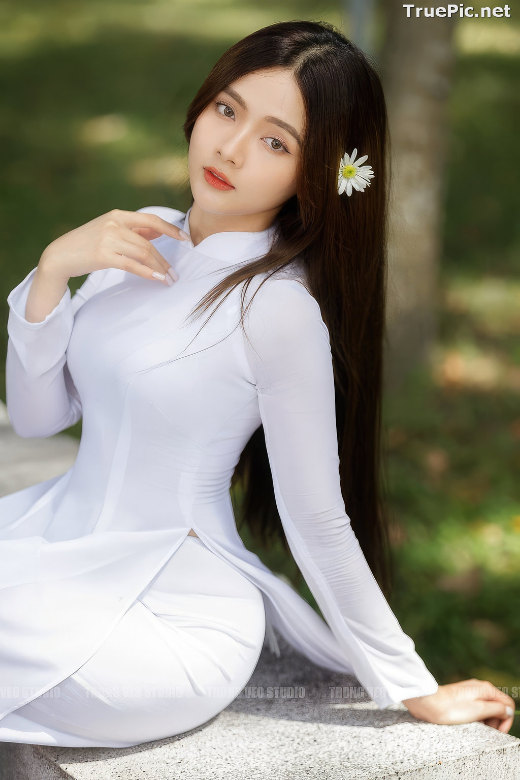Image Vietnamese Model - Beautiful Girl and Daisy Flower - TruePic.net (129 pictures) - Picture-20