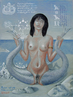 sirène,dessin,mykonos,dessin,mythologie