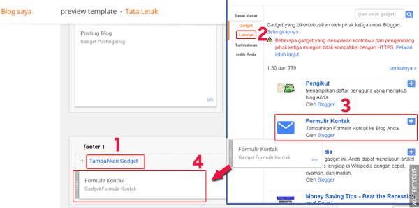 Cara Mudah Membuat Form Contact Us di Halaman Blogspot