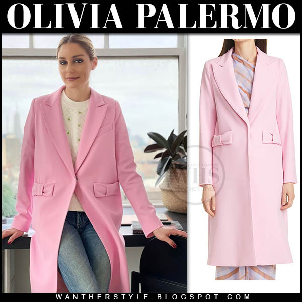Olivia Palermo in pink Smythe coat