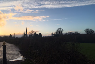 evening skyline of Lismore Cathedral seen from Lady Louise's walk. photo by Corina Duyn