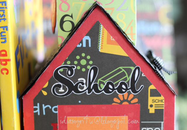 3D Paper School House Treat Boxes for Teachers | SVGCuts by ilovedoingallthingscrafty.com