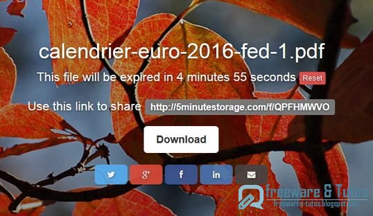 5 Minute Storage : un service de partage de fichiers original