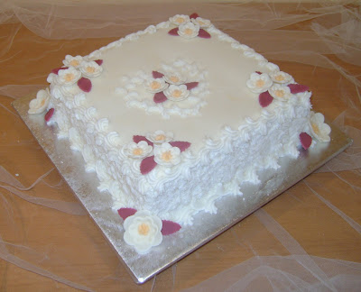 Heart on Square Cake