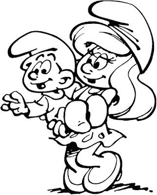 Smurf Coloring Pages on Smurfette Coloring Pages