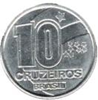 Third Cruzeiro- 10 Cruzeiros coin 1990, 1991, 1992