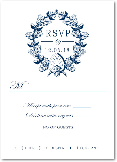 Monogram RSVP card