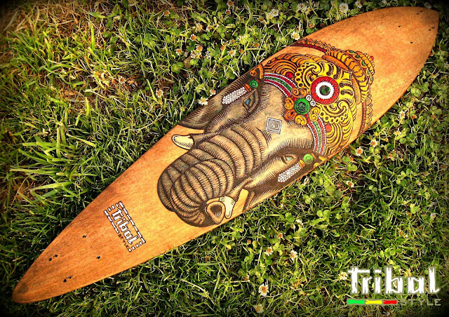 Tribal Style - Ganesha Longboard