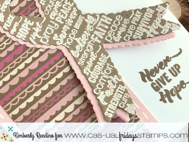 breast cancer awareness | Calling All Sistahs | Kimberly Rendino | CAS-ual Fridays Stamps | word ribbon | awareness ribbon