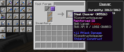 Tinkers' Construct crafting screen
