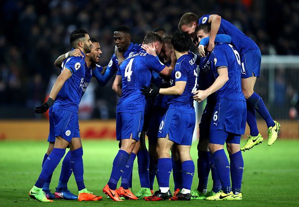 Pemain Leicester City meraikan kemenangan vs Liverpool