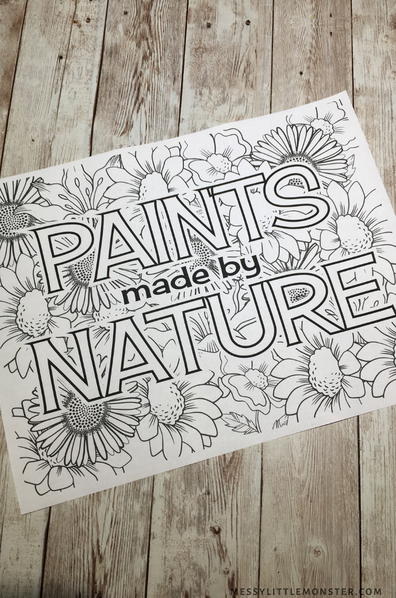 painting with nature printable