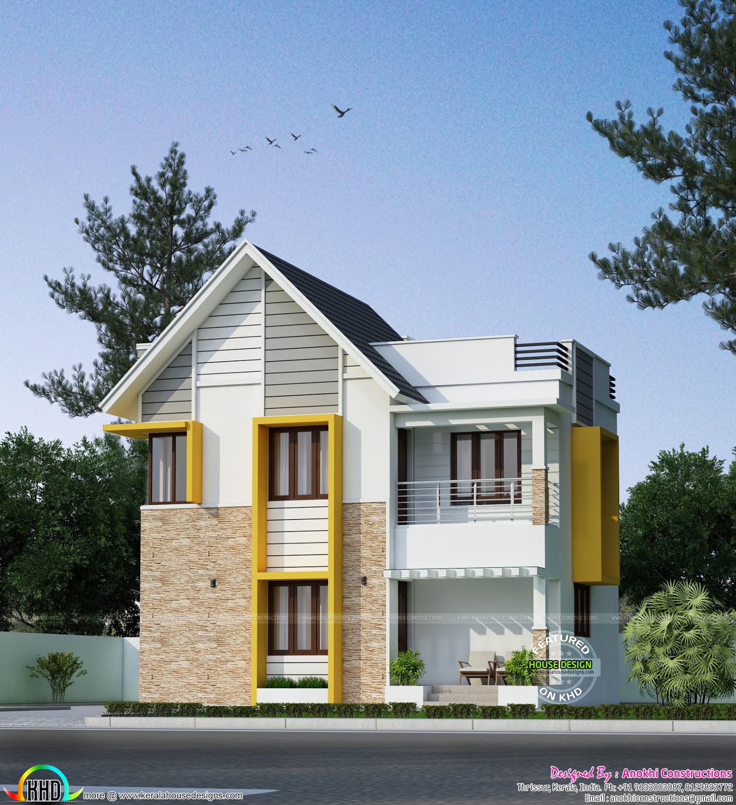 GANDUL 21 lakh cost estimated space saving home design