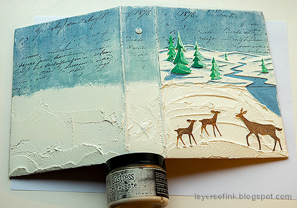 Layers of ink - December Daily Peaceful Winter Tutorial by Anna-Karin Evaldsson.