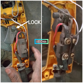 Hand grinder's DPST switch