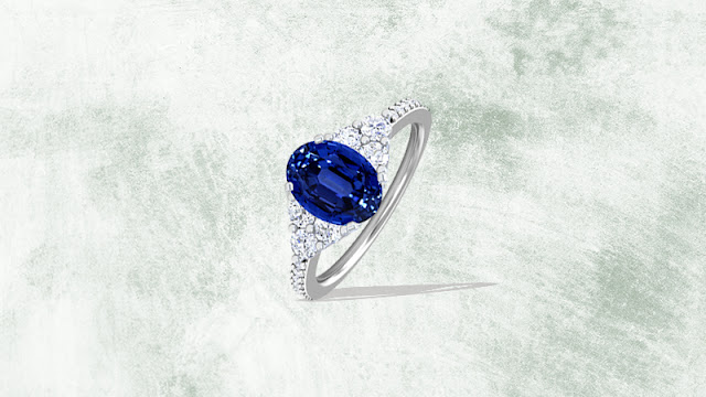 natural blue sapphire ring