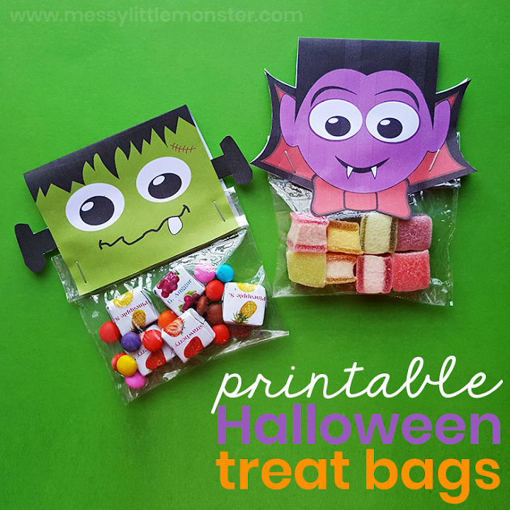 Easy Halloween Treats for Kids - printable halloween treat bags