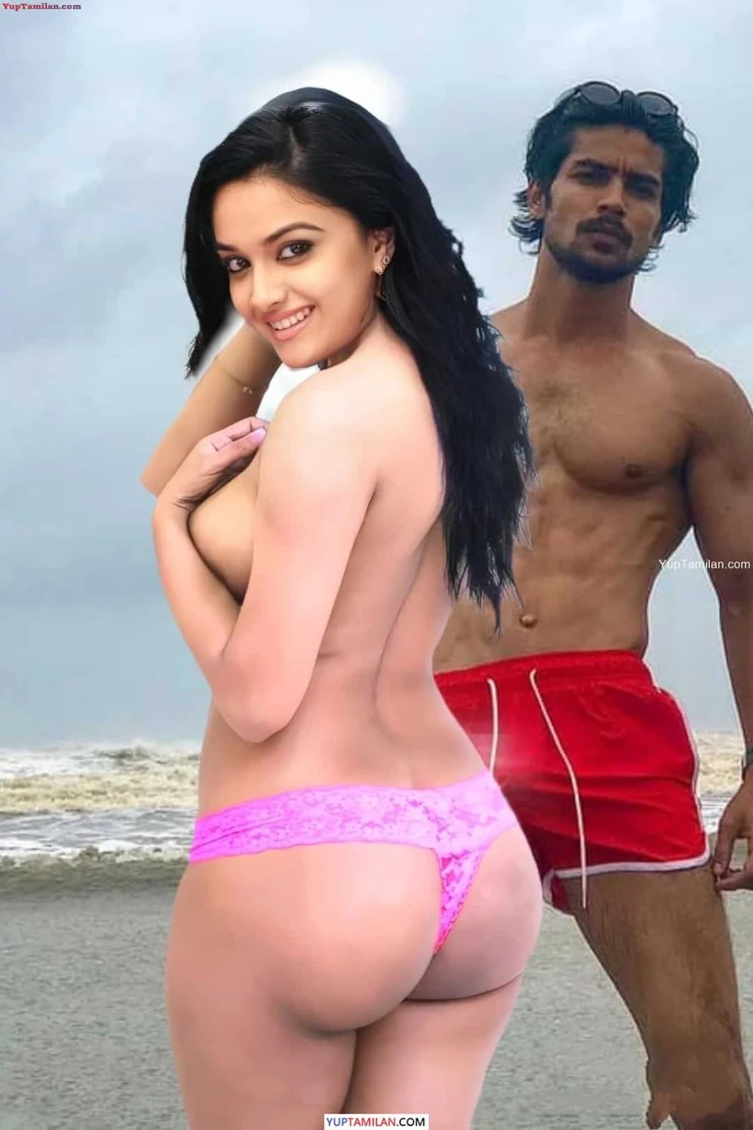 Keerthy Suresh Sexy Topless Photos with Revealing Boobs