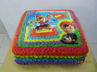 -: Rainbow Cake. Tema Boboiboy.