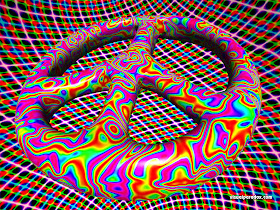 psychedelic peace sign