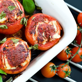 Tomates assados ao alho e pimenta