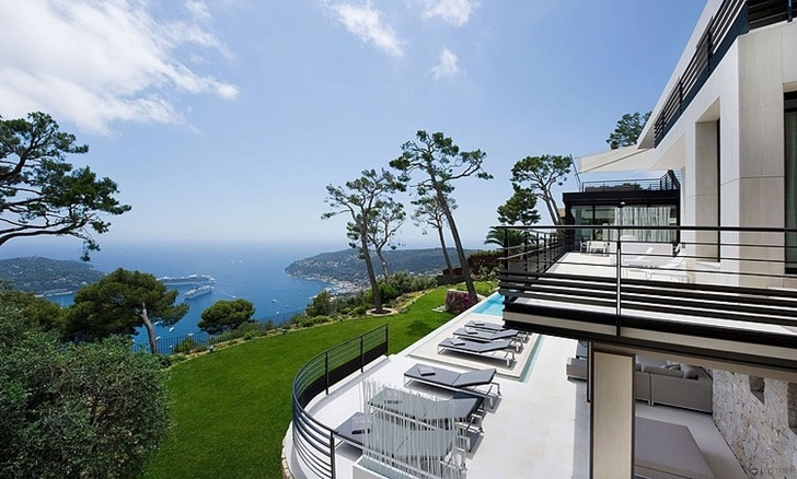 Sea view from Modern Bayview Villa In French Riviera