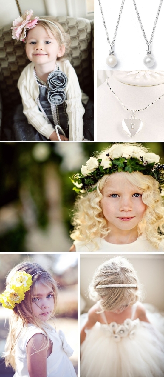 Another option to dress up your little wedding attendant is a flower hair