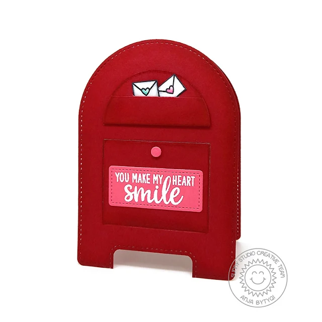 Sunny Studio Stamps; Snail Mail Stitched Arch Dies Friendship Card by Anja Bytyqi