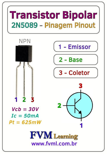 Datasheet-Pinagem-Pinout-Transistor-NPN-2N5089-Características-Substituição-fvml