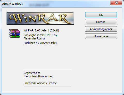 WinRAR 5.40 Beta 3 + Crack โปรแกรมไฟล์ซิบ บีบไฟล์