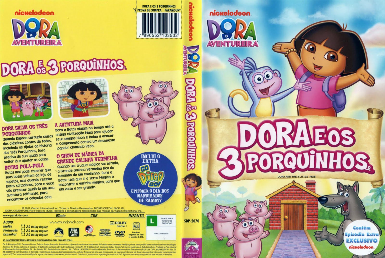 dora e os tres porquinhos dublado