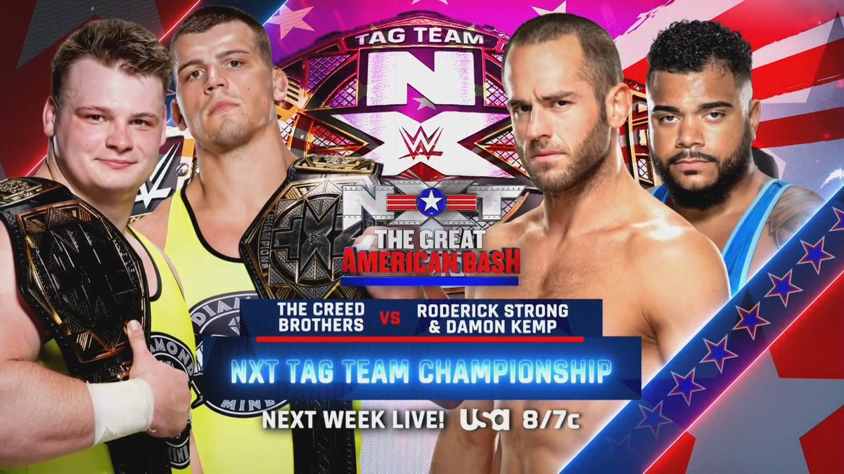 Big Title Match Set For NXT Great American Bash