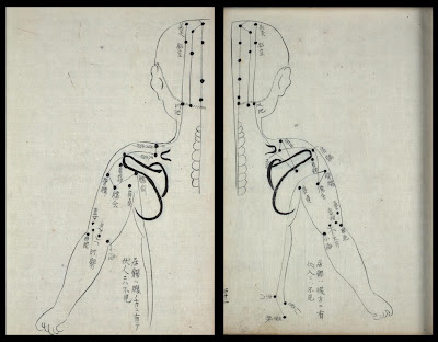 lateral acupuncture points - rare book from Japan