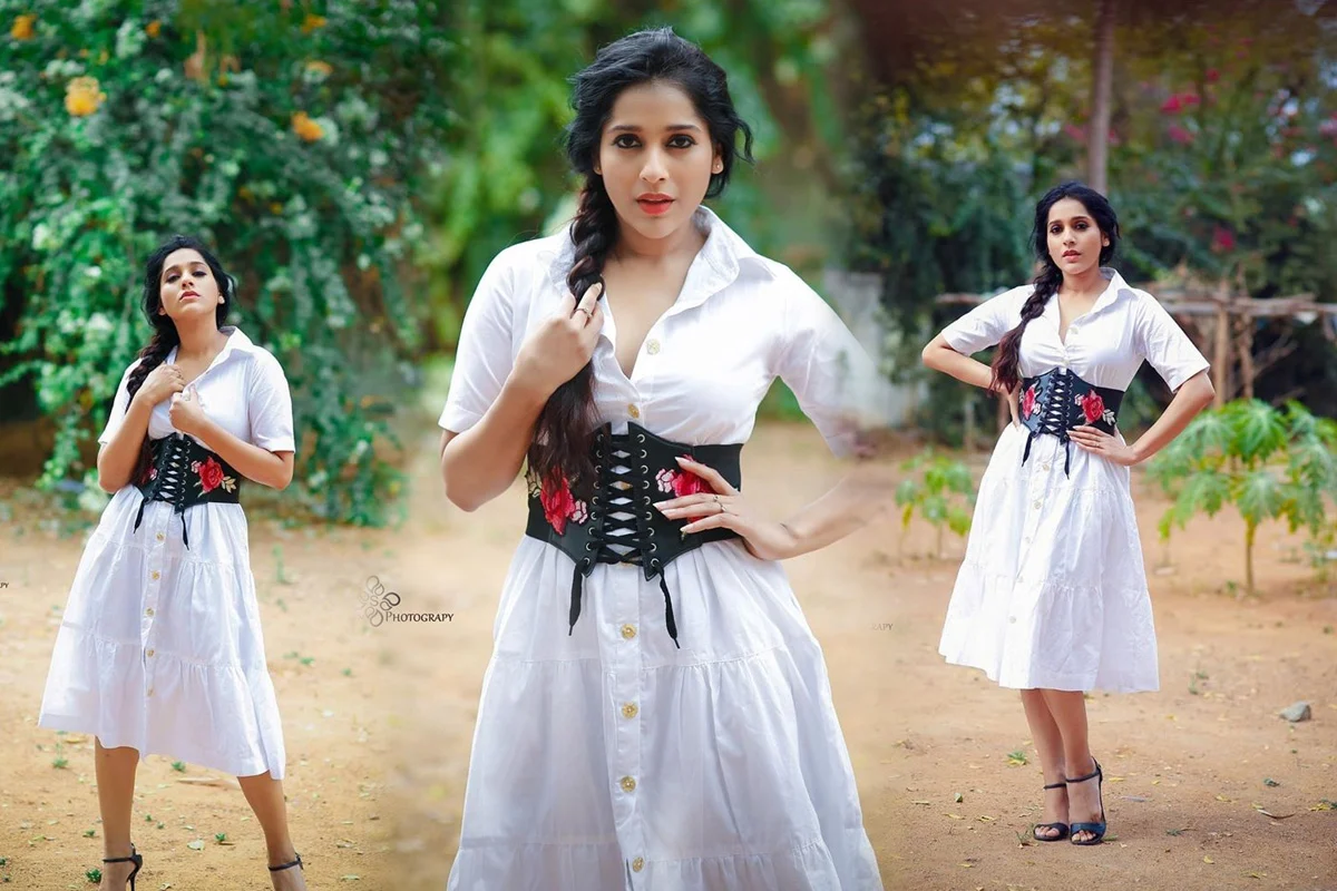 Anchor Rashmi Gautam Latest White Dress Photoshoot