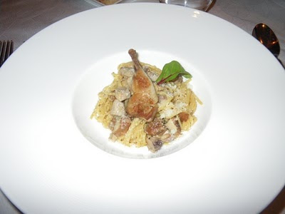 Tagliolini with porcini mushrooms and quail