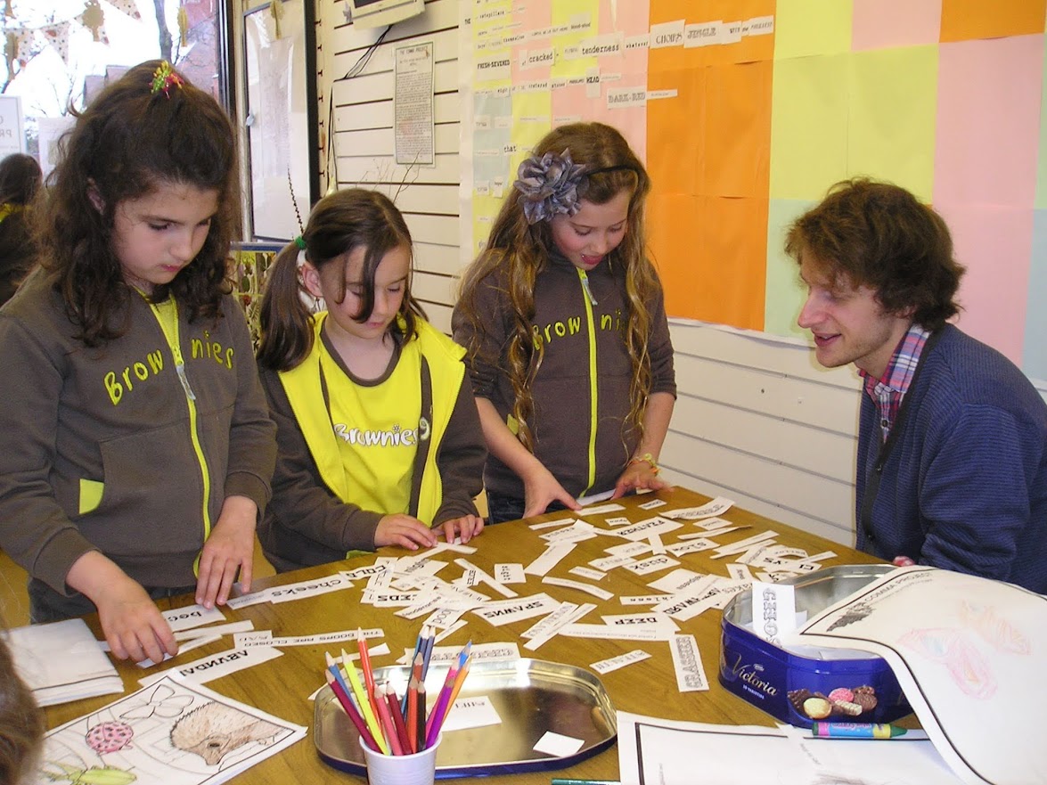 Gerald Curtis creating poetry with Brownies Gerald Curtis creating poetry with Brownies