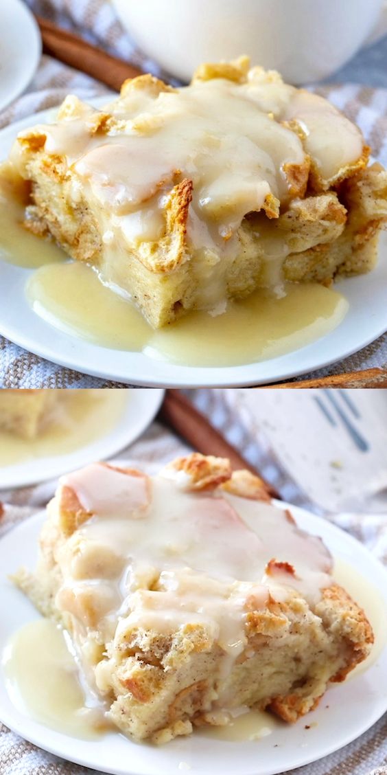 When it comes to easy recipes this Bread Pudding couldn’t get any simpler. Filled with cinnamon and nutmeg this makes the perfect breakfast or dessert recipe. #breakfast #breadpudding #sauce #brunch #dessert #baking #perfectbreakfastrecipes