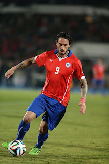 Mauricio Pinilla durante amistoso entre selecciones de Chile y Egipto, 30 de mayo de 2014