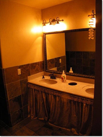 ladies room at the car wash