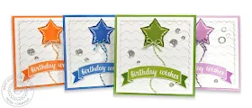 Sunny Studio Stamps: Bold Balloons Color Layering Start Birthday Card Set by Mendi Yoshikawa