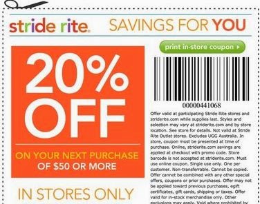 Stride Rite Printable Coupons February 2015
