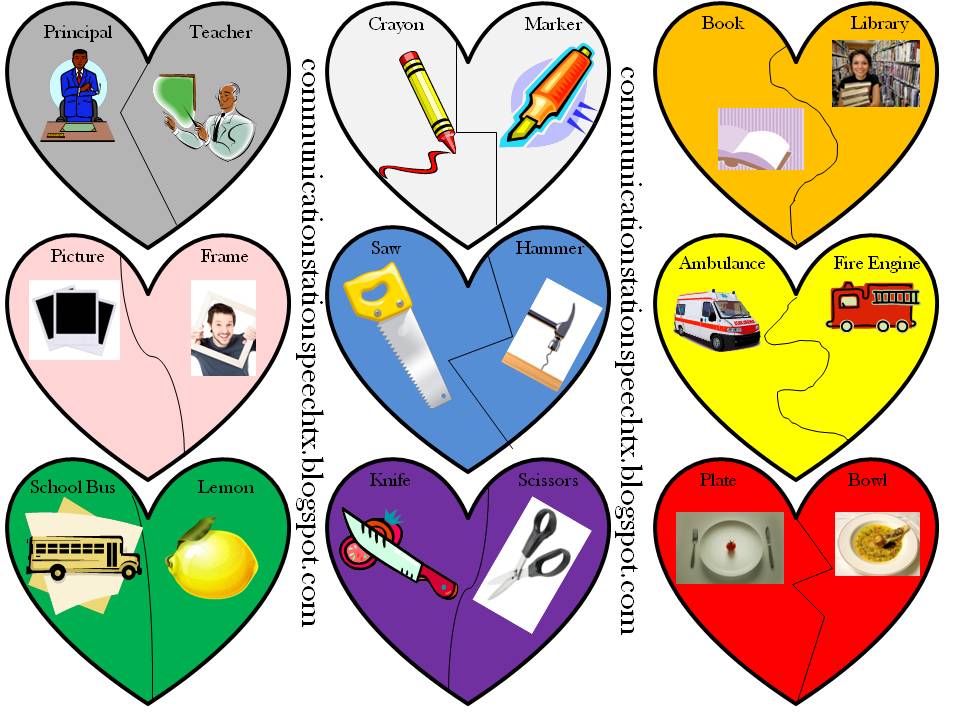 Freebie Friday: Heart Puzzle Word Association Game ...