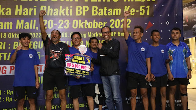 BP Batam Sukses Gelar Turnamen Tenis Meja, Ini Tim yang Berhasil Meraih Juara