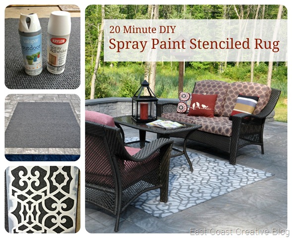 Spray Paint Stenciled Rug