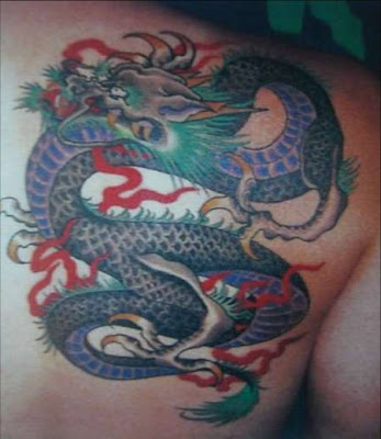 chinese dragon tattoo sleeve. full sleeve dragon tattoo.