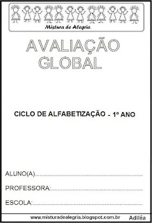 Avaliação global de 1º ano alfabetização