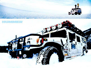 Off Road Car Hummer Jeep in Snow HD Wallpaper