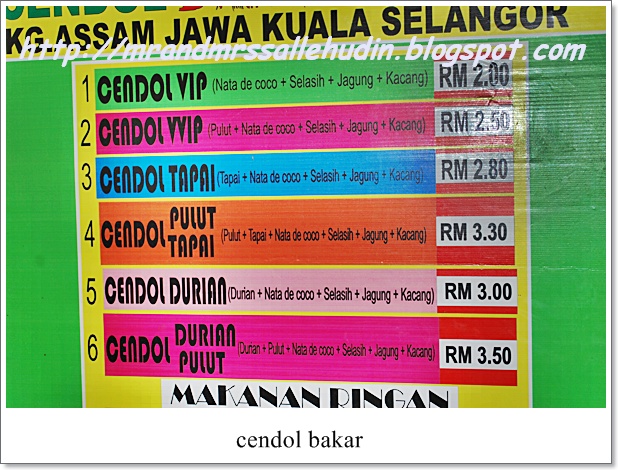 Mr. and Mrs. Sallehudin: Food Review: Cendol Bakar Kuala 