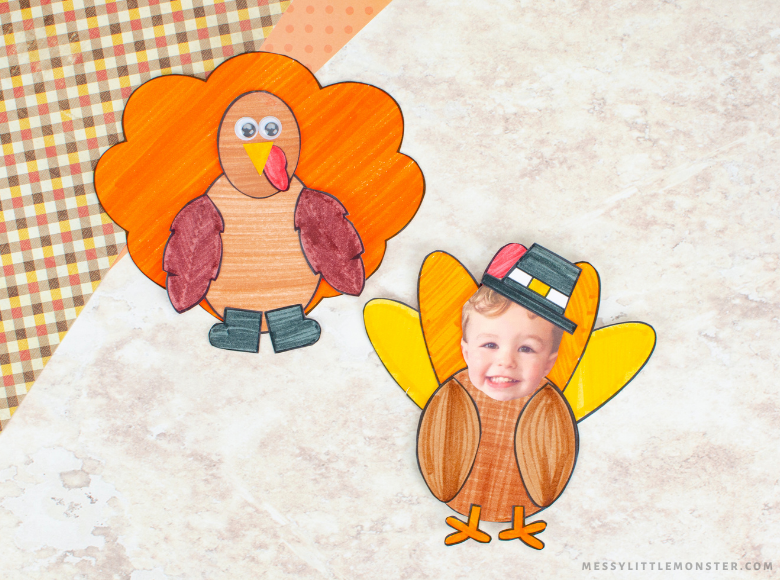 Easy Thanksgiving turkey paper craft ideas for kids