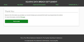 confirm that you were part of the Equifax breech via this link  ftc.gov/equifax